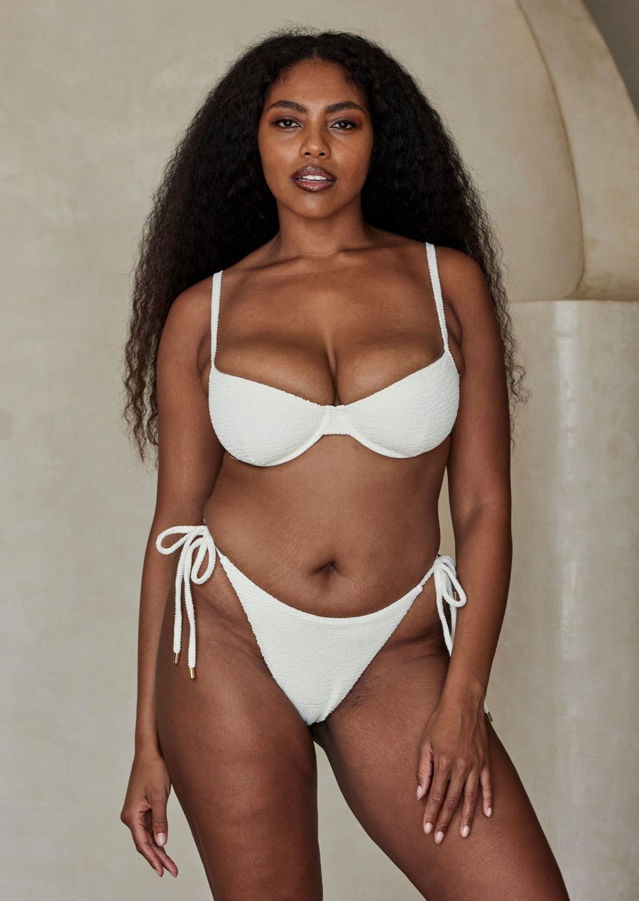 Women Monday Swimwear | Capri Top-Ivory Crinkle