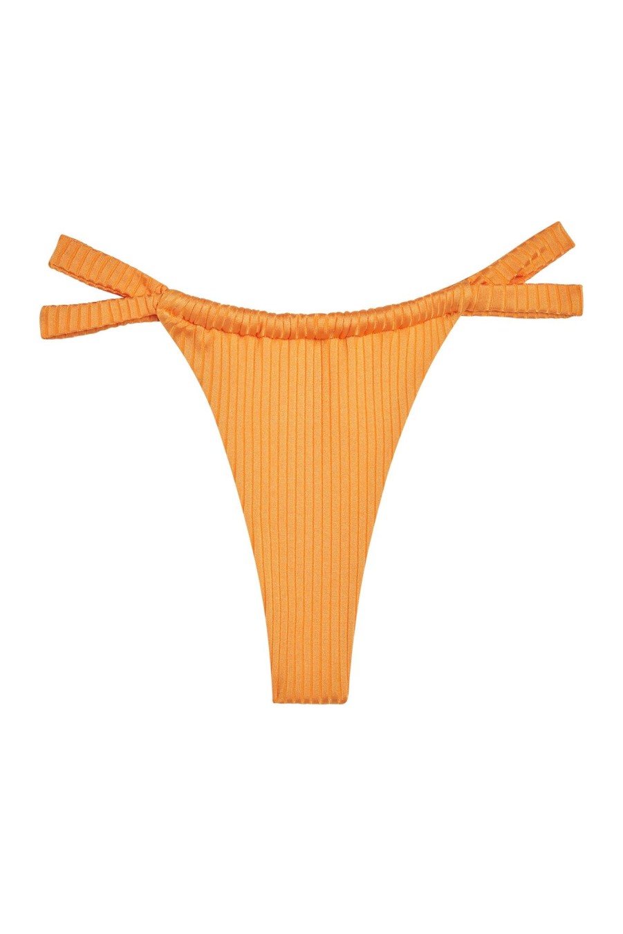 Women Monday Swimwear | Malta Bottom-Clementine Wide Rib