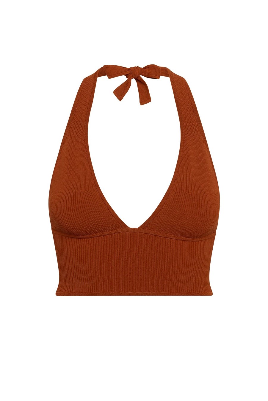 Women Monday Swimwear | Laurel Canyon Knitwear Top-Copper Rib