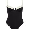 Women Monday Swimwear | Clovelly One Piece-Ivory/Black