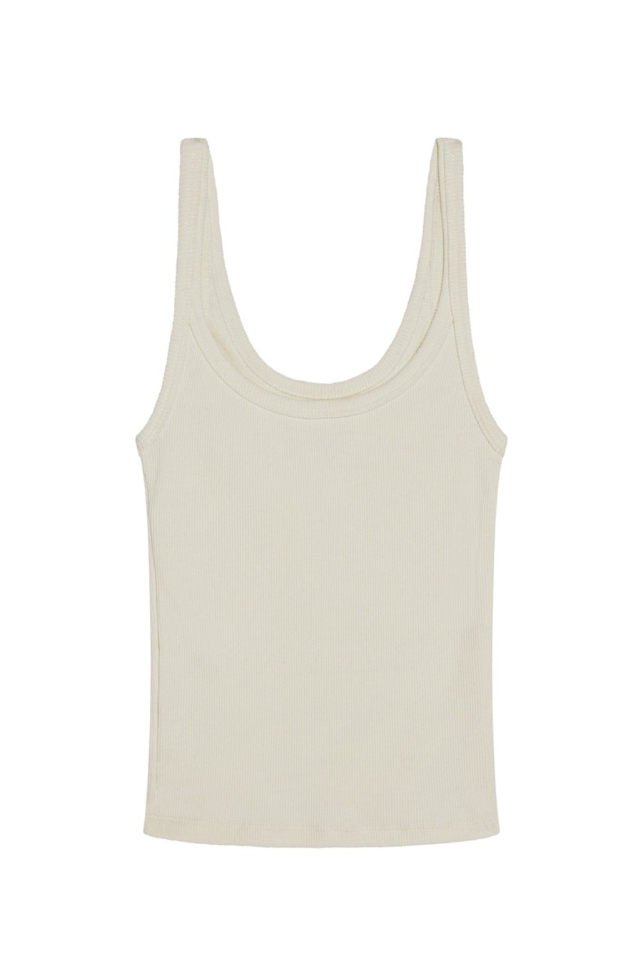 Women Monday Swimwear | Devin Tank-Ivory Rib