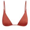 Women Monday Swimwear | Kauai Top-Copper Wide Rib