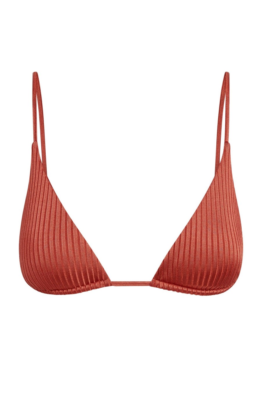 Women Monday Swimwear | Kauai Top-Copper Wide Rib