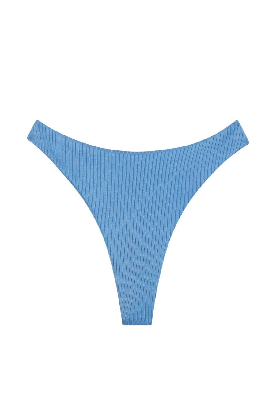 Women Monday Swimwear | Capri Thong-Dream Blue Wide Rib