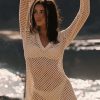 Women Monday Swimwear | Newport Dress-Ivory Crochet