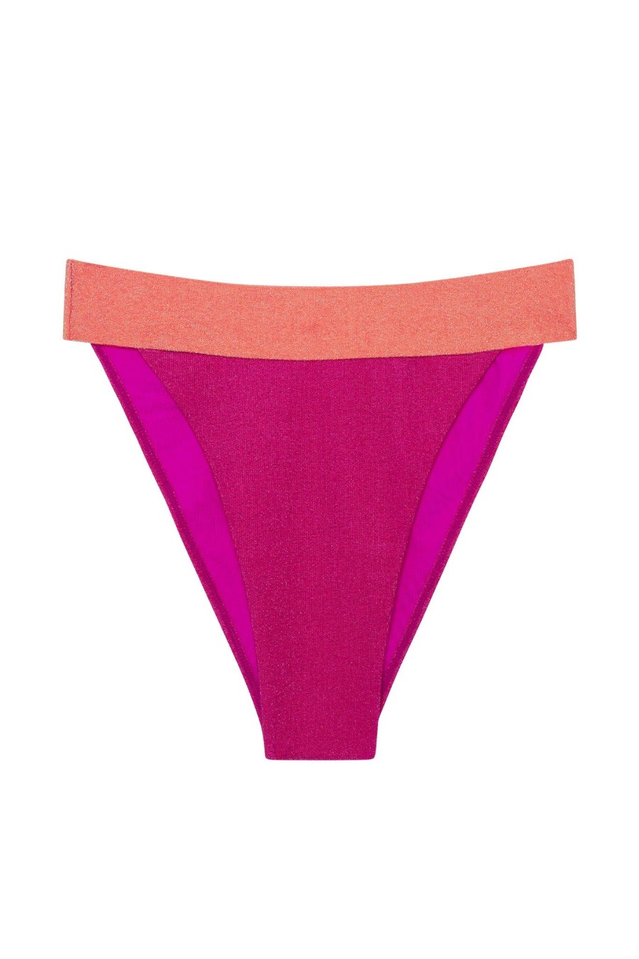 Women Monday Swimwear | Argentina Bottom-Sun Kissed/Fuchsia Berry Shimmer