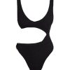 Women Monday Swimwear | St. Barth'S One Piece-Black Crinkle