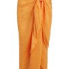 Women Monday Swimwear | St. Tropez Sarong-Clementine Crinkle Linen