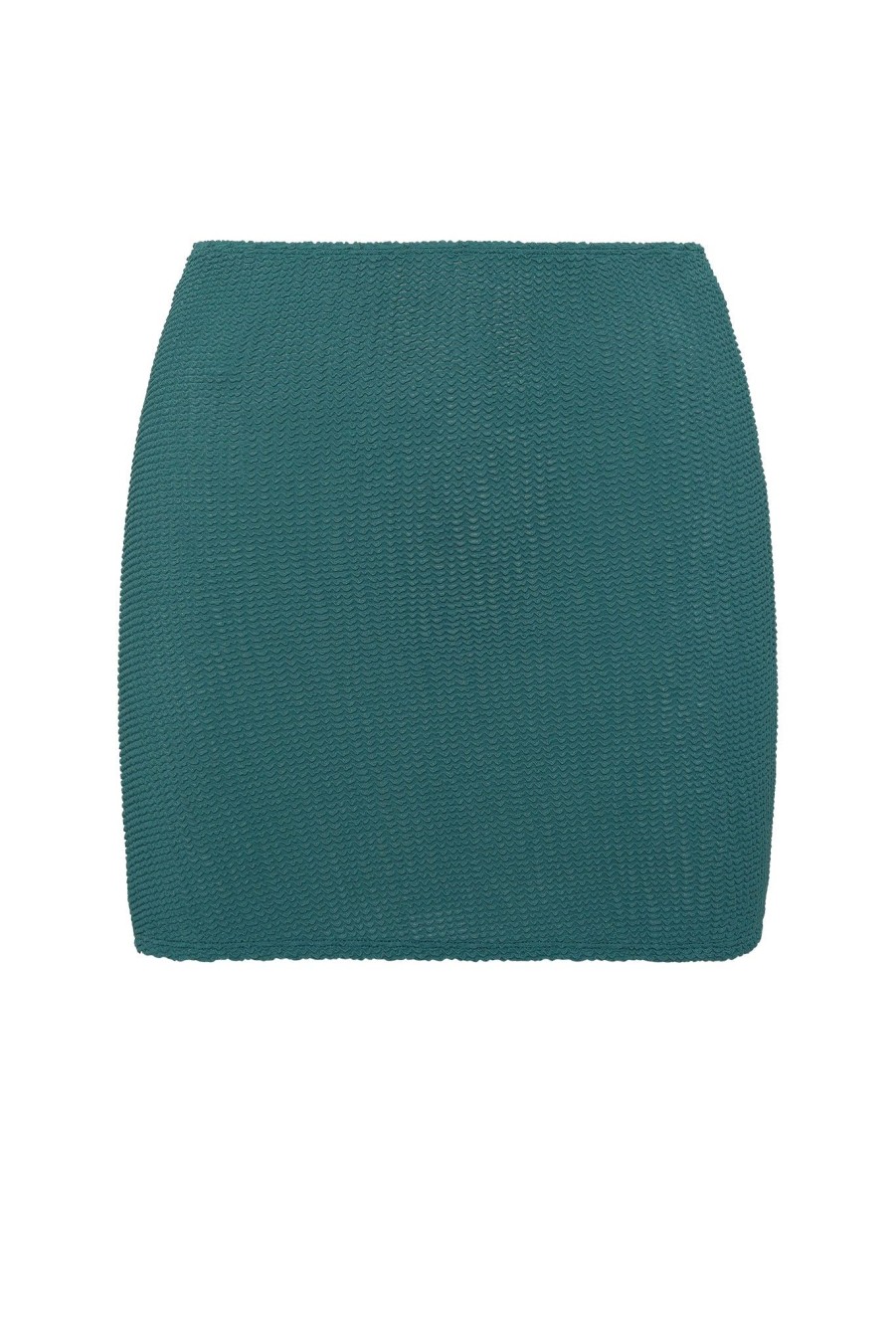 Women Monday Swimwear | Cayman Skirt-Ocean Green Crinkle