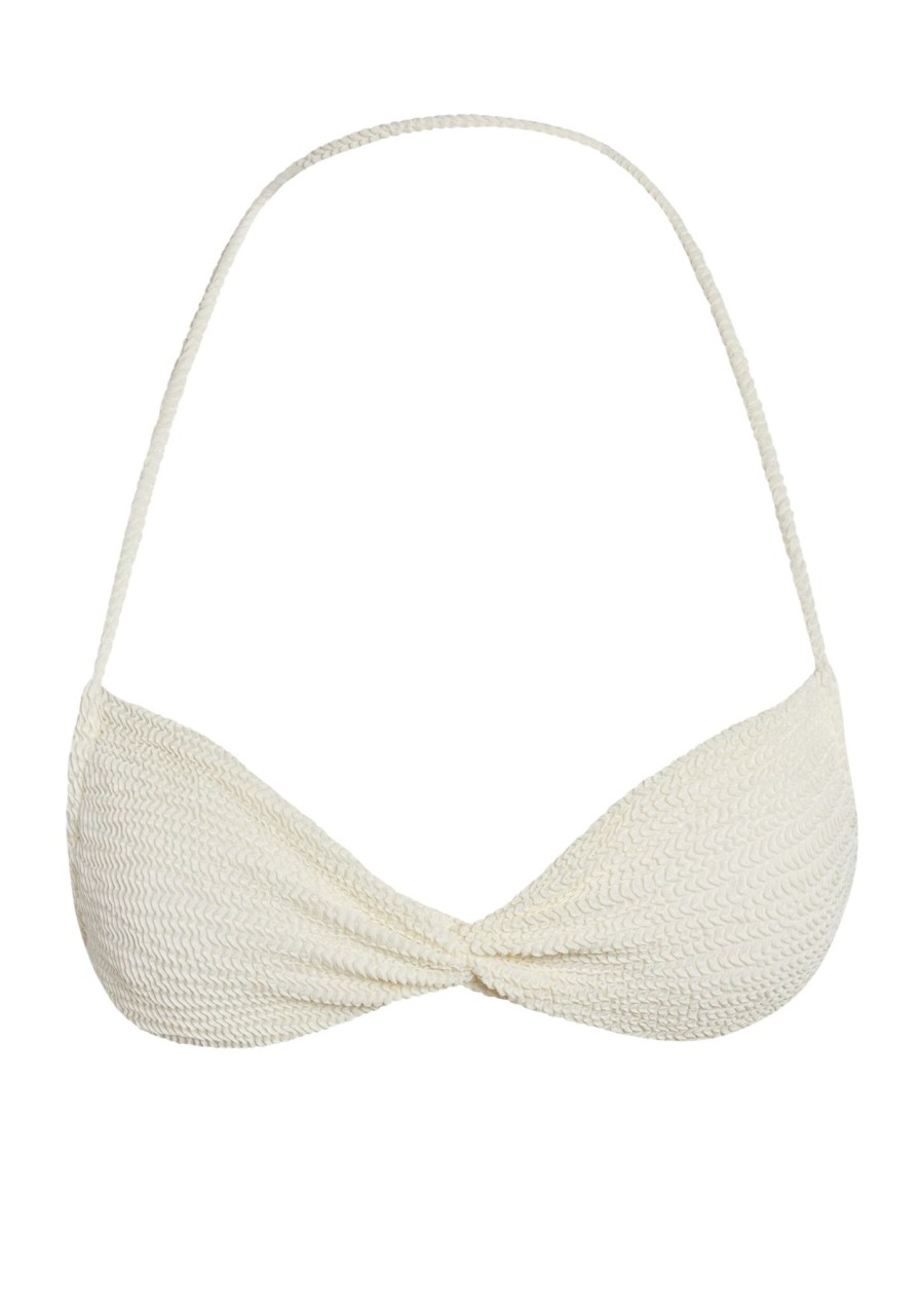 Women Monday Swimwear | Tamarama Top-Ivory Crinkle