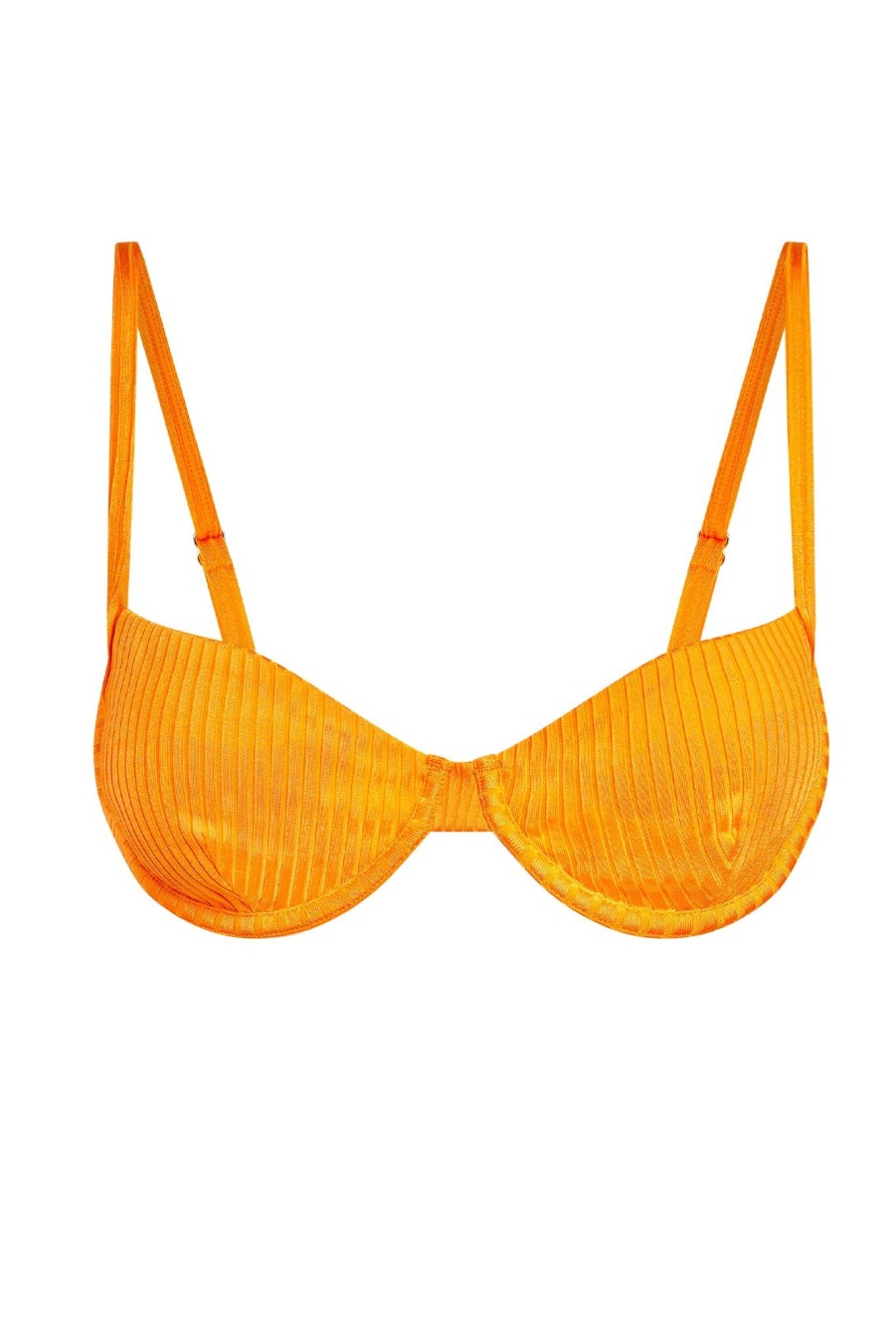 Women Monday Swimwear | Capri Top-Clementine Wide Rib