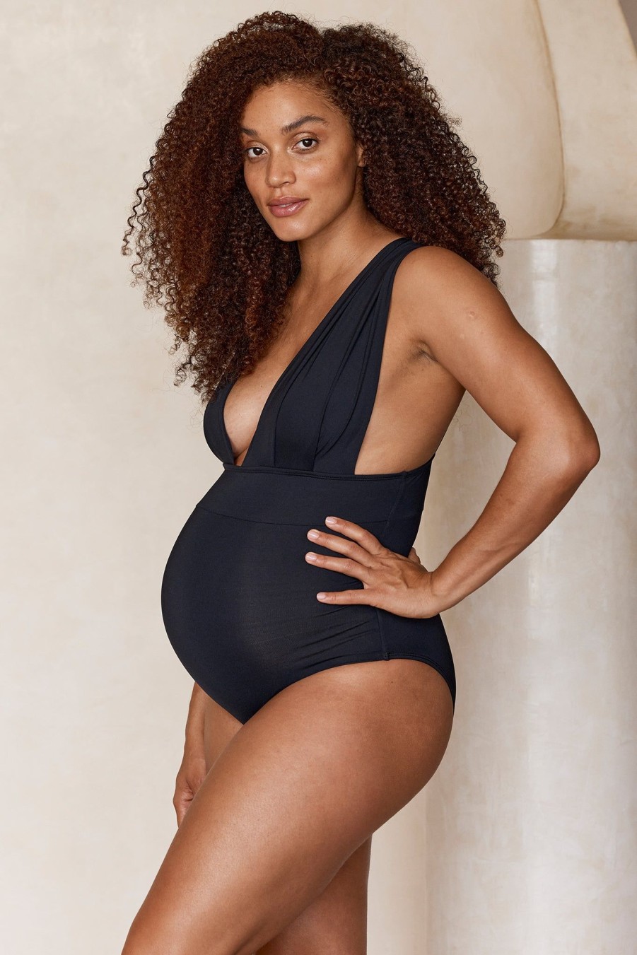 Women Monday Swimwear | Maternity Aruba One Piece-Black