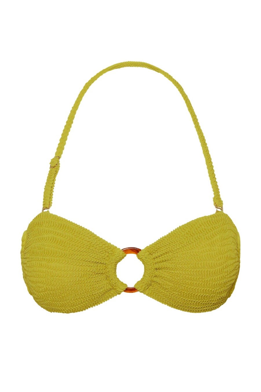 Women Monday Swimwear | Costa Rica Top-Lemongrass Crinkle