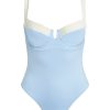 Women Monday Swimwear | Clovelly One Piece-Ivory/Sea Mist