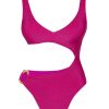 Women Monday Swimwear | St. Barth'S One Piece-Fuchsia Berry Shimmer