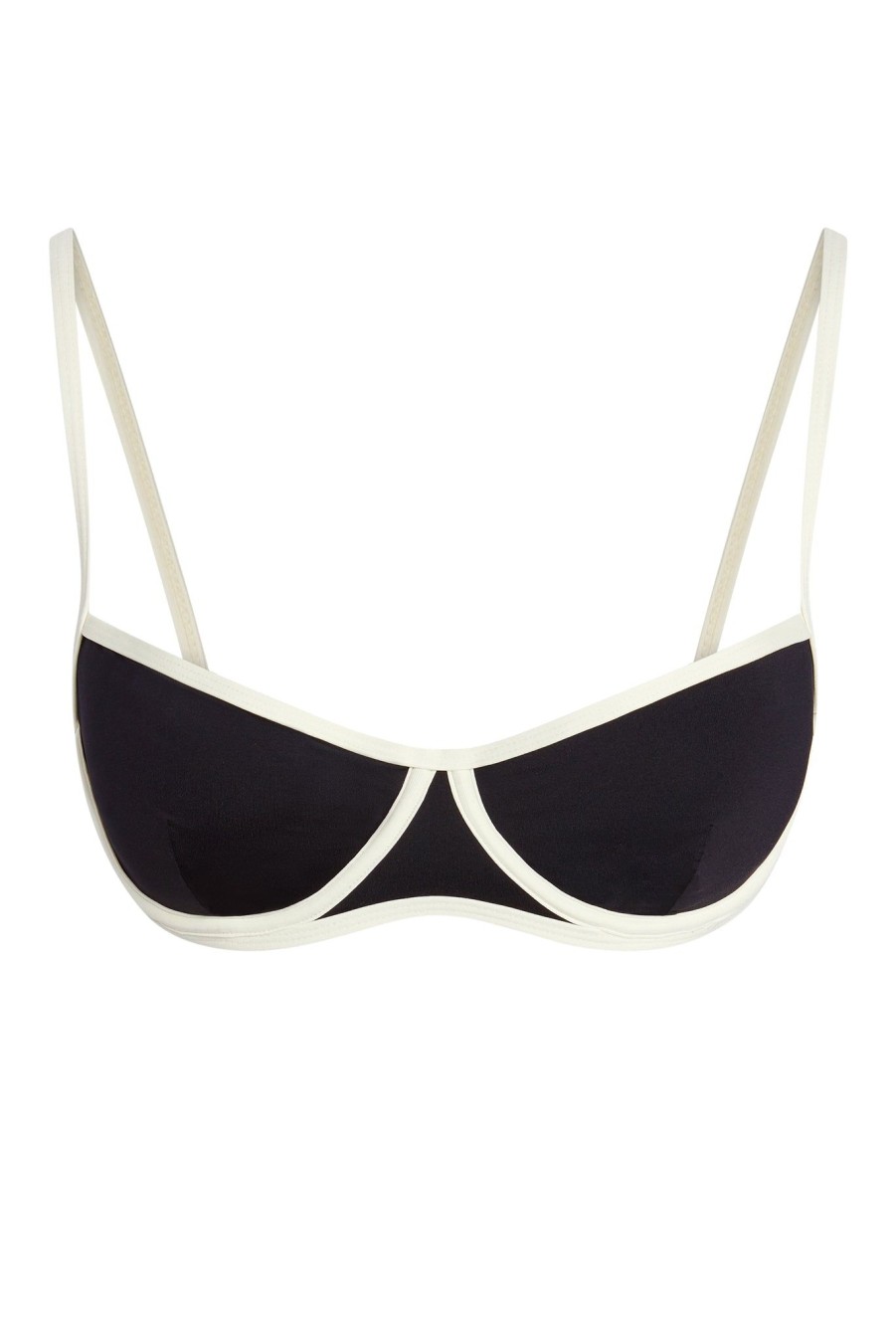 Women Monday Swimwear | Somerset Top-Ivory/Black