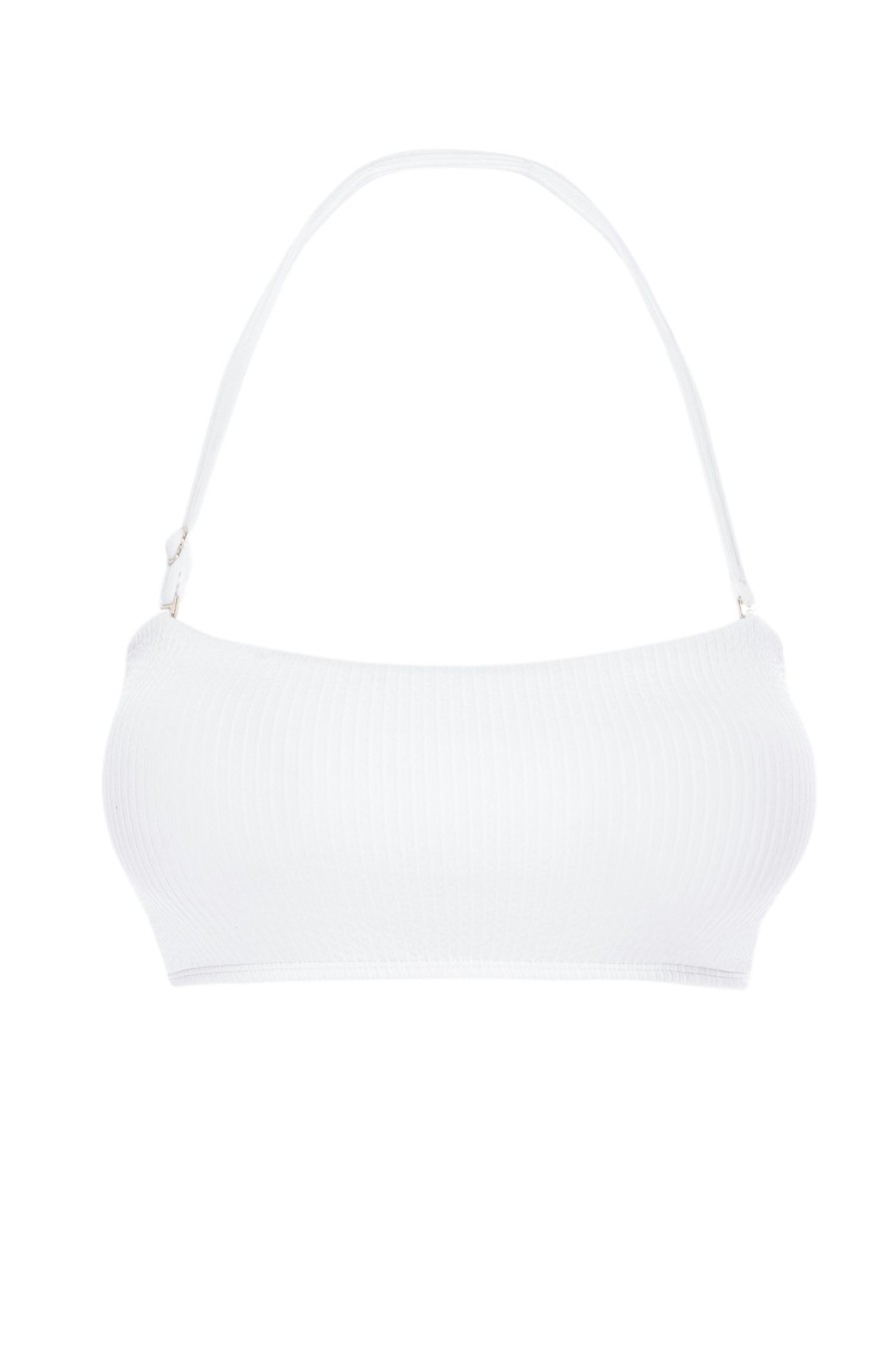 Women Monday Swimwear | Bora Bora Bandeau Top-White Sand Crinkle