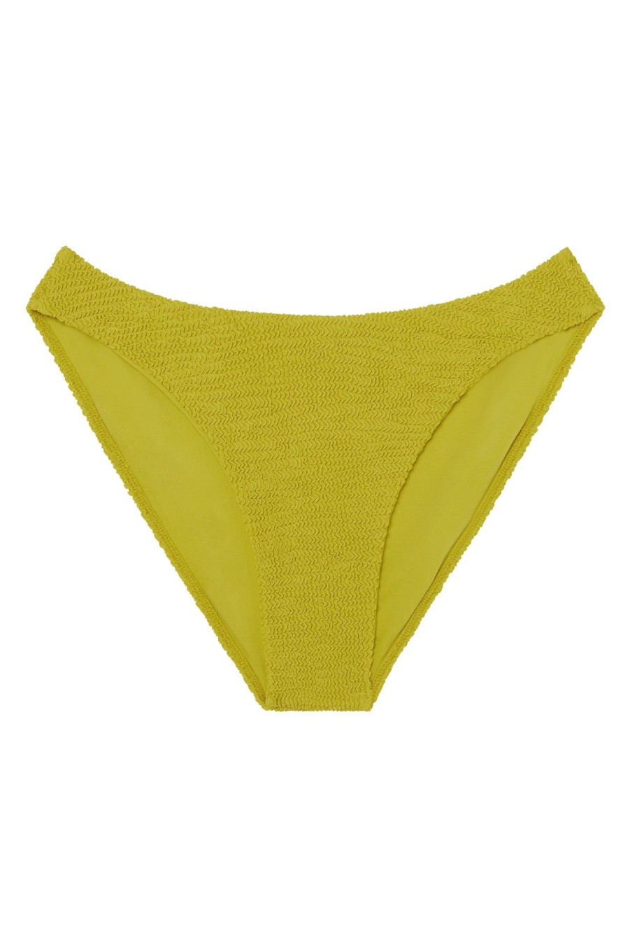 Women Monday Swimwear | Seychelles Bottom-Lemongrass Crinkle (Modest Coverage)