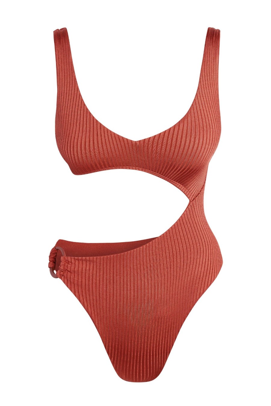 Women Monday Swimwear | St. Barth'S One Piece-Copper Wide Rib