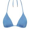 Women Monday Swimwear | Palma Top-Dream Blue Wide Rib