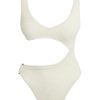 Women Monday Swimwear | St. Barth'S One Piece-Ivory Crinkle