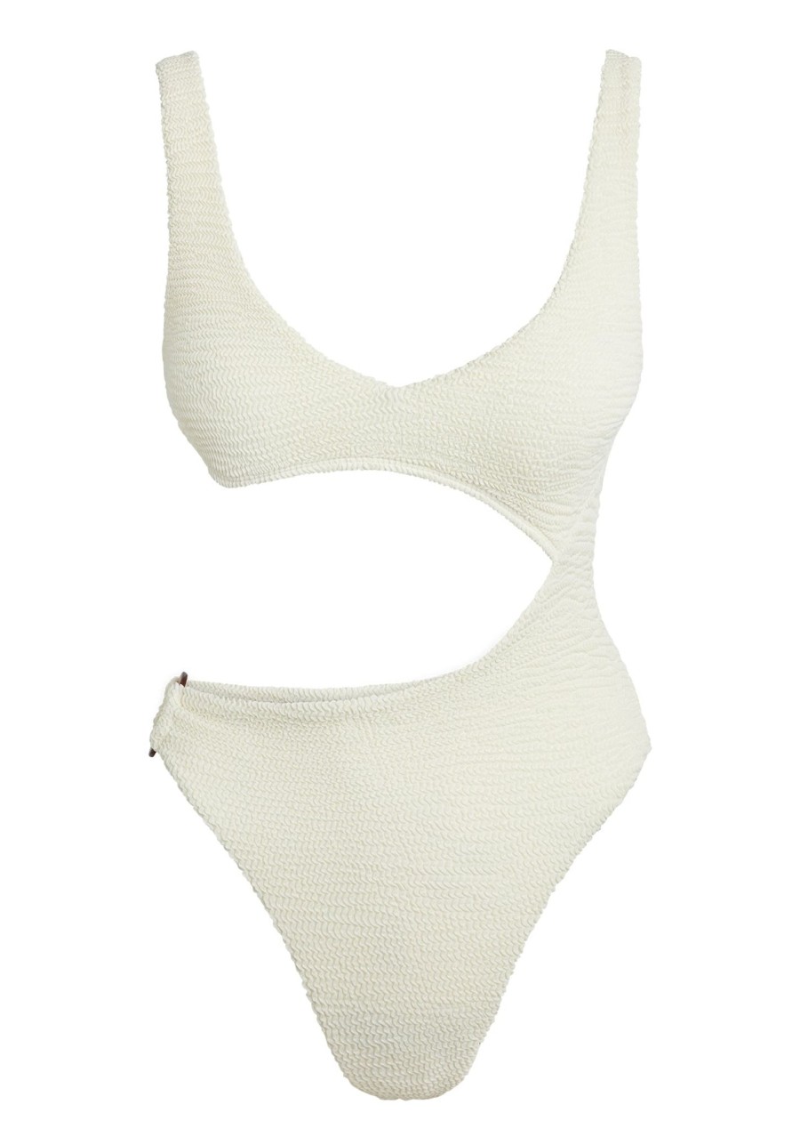 Women Monday Swimwear | St. Barth'S One Piece-Ivory Crinkle