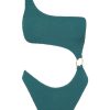 Women Monday Swimwear | Vera One Piece-Ocean Green Crinkle