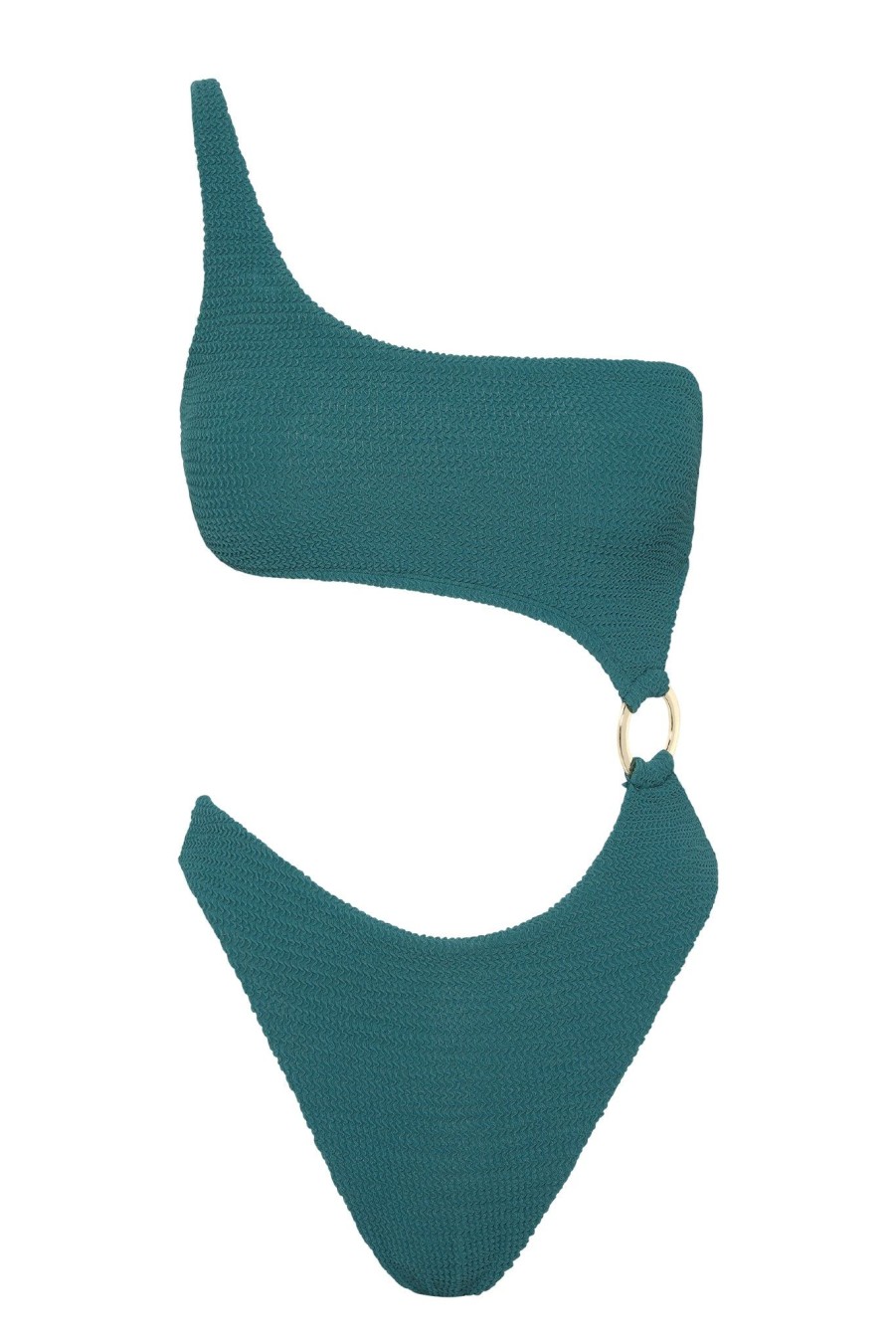 Women Monday Swimwear | Vera One Piece-Ocean Green Crinkle