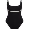 Women Monday Swimwear | Sausalito One Piece-Ivory/Black