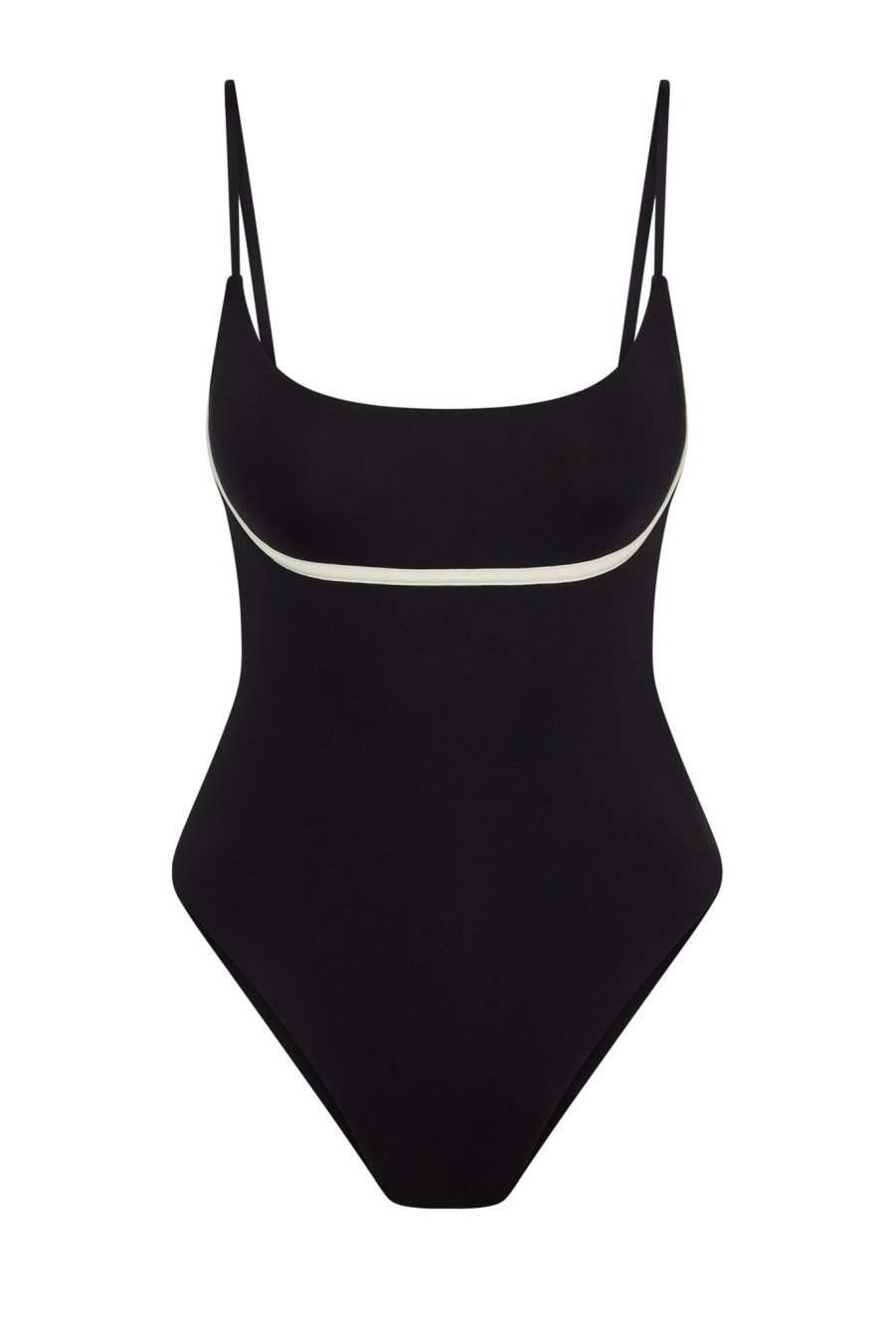 Women Monday Swimwear | Sausalito One Piece-Ivory/Black