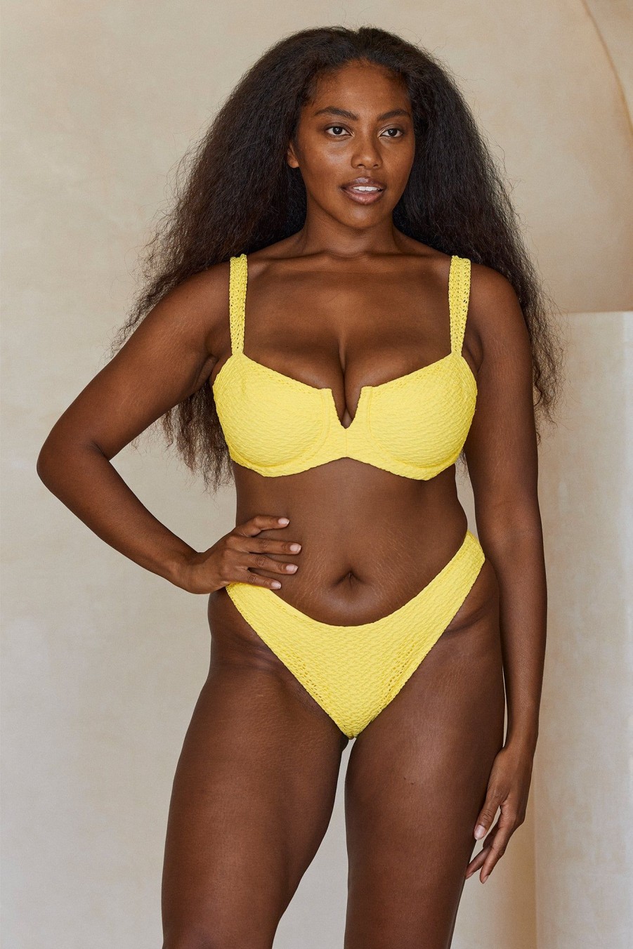 Women Monday Swimwear | Byron Bottom-Citrus Crochet