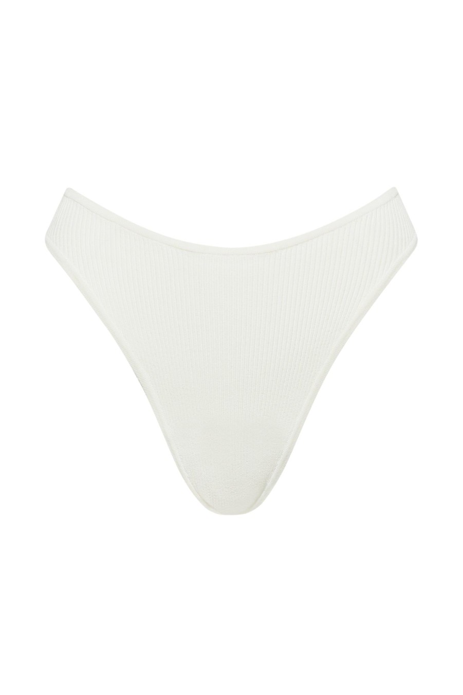 Women Monday Swimwear | Bel Air Knitwear Bottom-White Rib