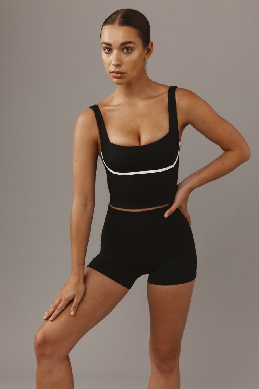 Women Monday Swimwear | Zion Tank-Black/Ivory