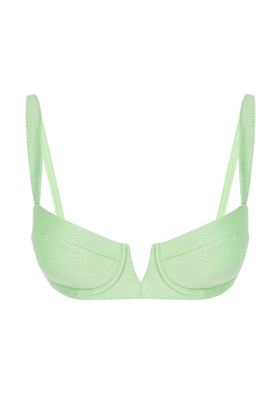 Women Monday Swimwear | Clovelly Top-Pistachio Wave