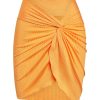 Women Monday Swimwear | Andros Mini Sarong-Clementine Wide Rib