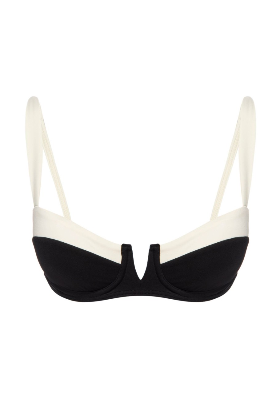 Women Monday Swimwear | Clovelly Top-Ivory/Black