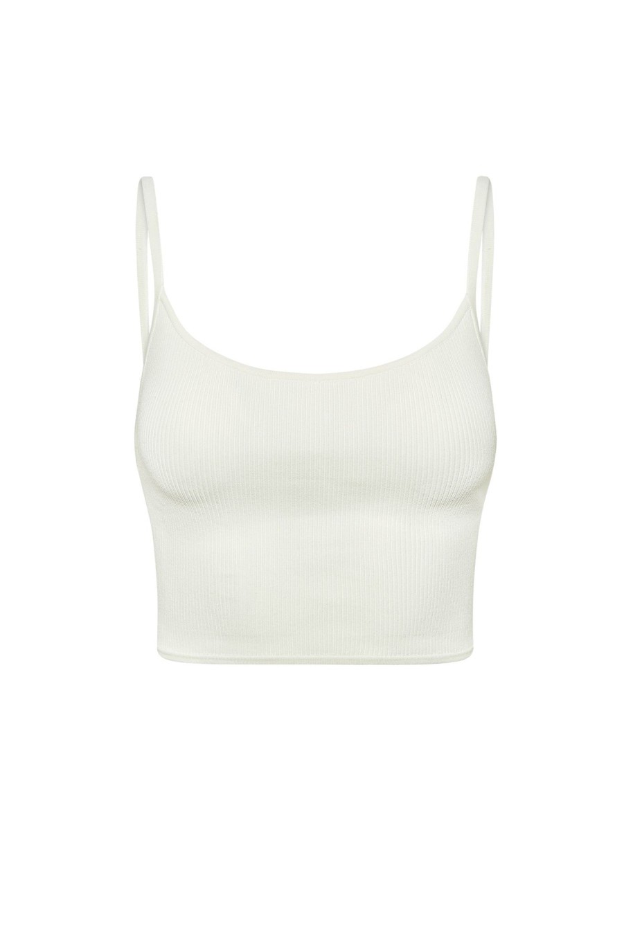 Women Monday Swimwear | Beverly Hills Knitwear Top-White Rib