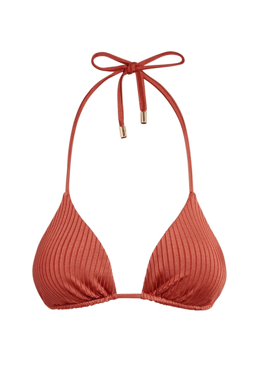 Women Monday Swimwear | Palma Top-Copper Wide Rib