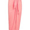 Women Monday Swimwear | St. Tropez Sarong-Guava Crinkle Linen