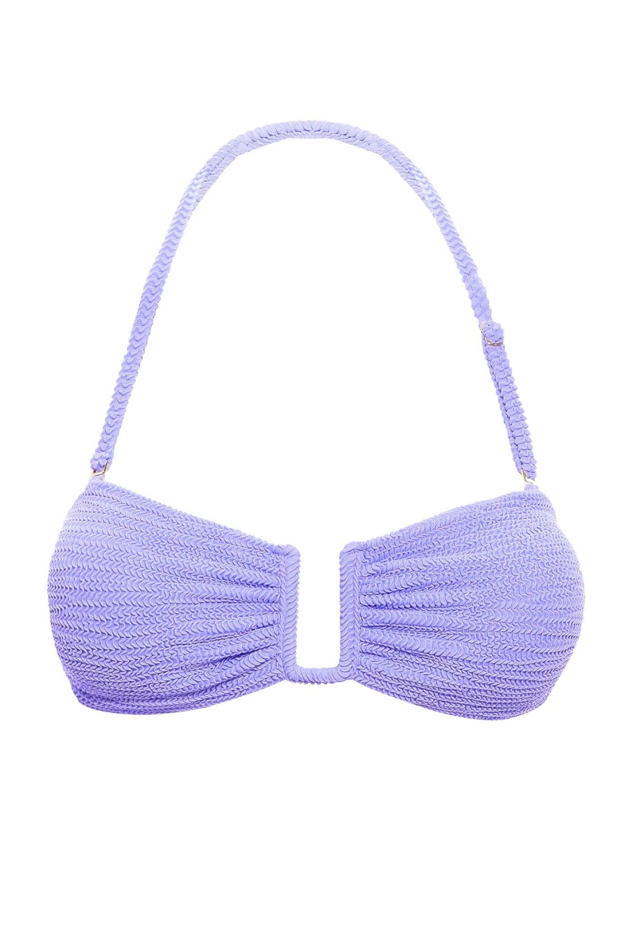 Women Monday Swimwear | St. Martinique Bandeau-Violet Crinkle