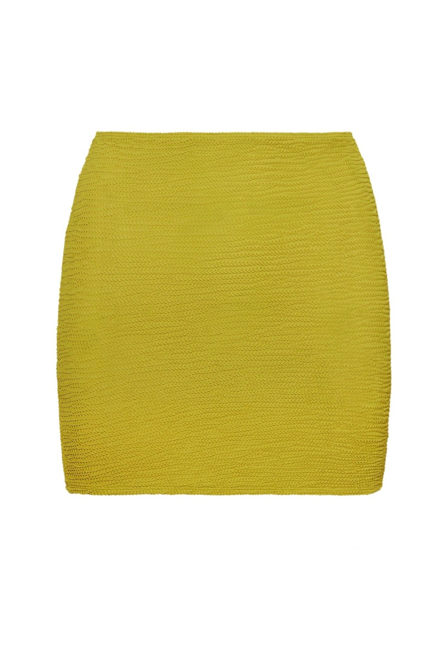 Women Monday Swimwear | Cayman Skirt-Lemongrass Crinkle