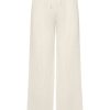 Women Monday Swimwear | Belize Pant-Ivory Crinkle Linen