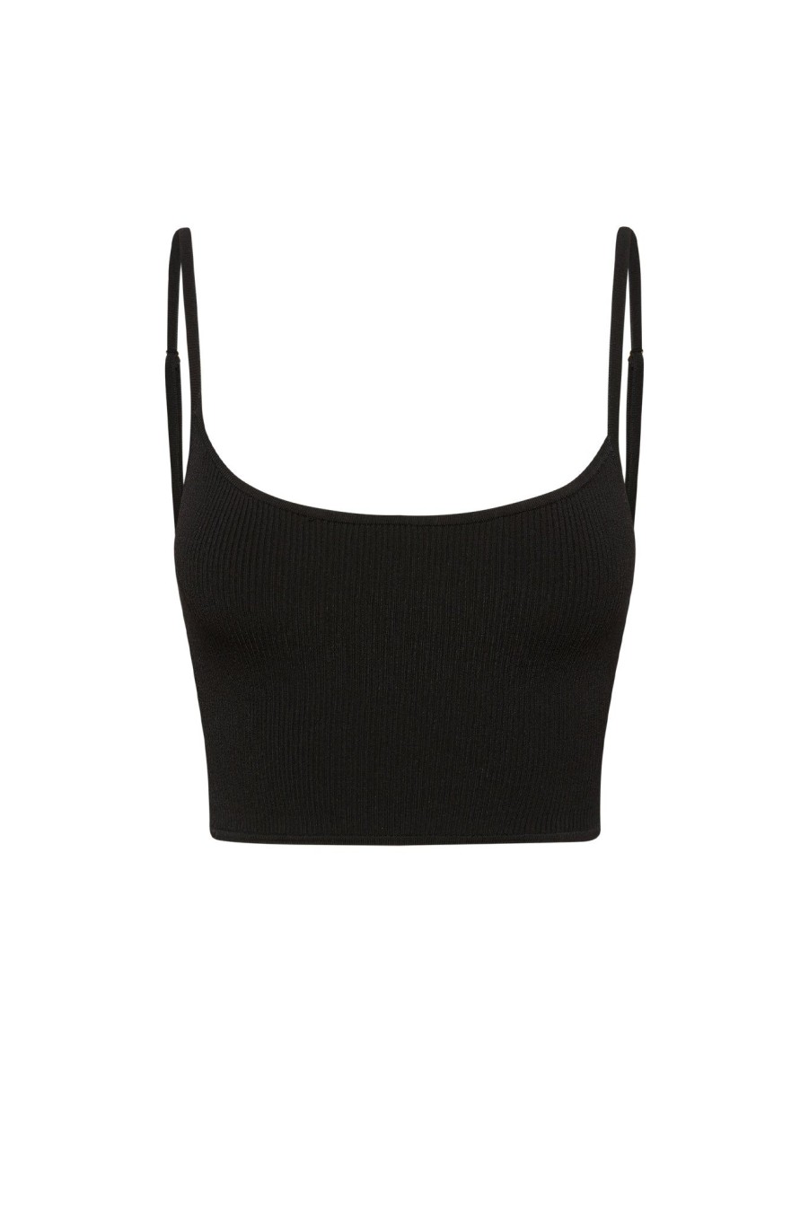 Women Monday Swimwear | Beverly Hills Knitwear Top-Black Rib